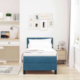  Box Spring postelja z vzmetnico in LED temno modra 80x200 cm žamet, (22050427) | Shoptok.si