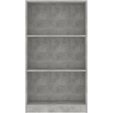 Ormarić za knjige s 3 razine boja betona 60x24x109 cm drveni | shoptok.hr