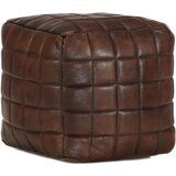 vidaXL Tabure temno rjav 40x40x40 cm pravo kozje usnje, (20770455) | Shoptok.si