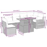 vidaXL 7-dijelni set vrtnih sofa od poliratana s jastucima bež | shoptok.hr