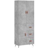 Maison Chic Visoka Komoda - Predalnik betonsko siva 69,5x34x180 cm inženirski les, (21719634) | Shoptok.si