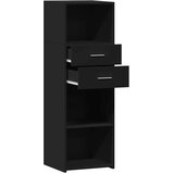  Visoka komoda crna 40 x 42,5 x 124 cm od konstruiranog drva | Eponuda.com