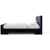 Micadoni Tamno plavi tapecirani bračni krevet s podnicom 140x200 cm Eda – | shoptok.hr