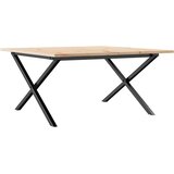  Stolić za kavu X-oblika 80x80x45 cm borovina i čelik | shoptok.hr