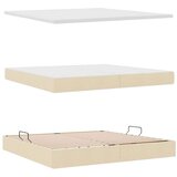  Krevet s madracem i skladištem s madracem Krema 200 x 200 cm | shoptok.hr