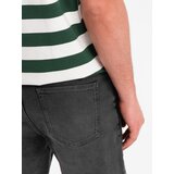 Ombre Men's shorts with elastic waistband and wash effect - grey | shoptok.hr