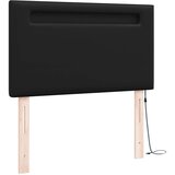  LED glava kreveta Crna 90 cm Lažna koža | shoptok.hr