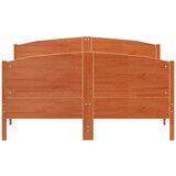  Posteljni okvir z vzglavjem voščeno rjava 120x190 cm borovina | Shoptok.si