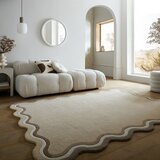 Flair Rugs Ročno tkana volnena preproga v naravni barvi 160x230 cm Leo Scallop – | Shoptok.si