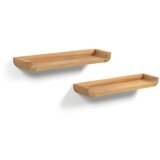 Kave Home Komplet 2 stenskih polic iz tikovine Kave Home Shamel Cene