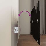  Stensko posteljno vzglavje črno 204x3x80 cm trdna borovina, (20735809) | Shoptok.si