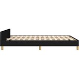  Okvir za krevet s uzglavljem crni 140 x 200 cm od tkanine | shoptok.hr