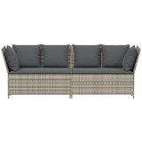  Vrtna sofa s jastucima svijetlo sivi poliratan | shoptok.hr