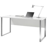 XORA pisalna miza kovina, leseni material srebrne barve, svetlo siva | Shoptok.si