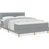 Box Spring Krevet s Madracem Svjetlosiva 160x200 cm Tkanina | shoptok.hr
