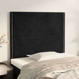  Posteljno vzglavje 2 kosa črno 80x5x78/88 cm žamet, (20953127) | Shoptok.si