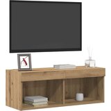 vidaXL TV Kabinet Artisan Oak Konstruirano drvo s LED svjetlima Veliko | shoptok.hr