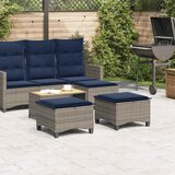  Vrtni tabure s jastucima 2 kom sivi 55x55x36 cm poliratan | Eponuda.com