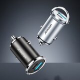 Joyroom mini dual port USB Type C / USB 20 W 5 A punjač za automobil Power Delivery Quick Charge 3.0 AFC SCP | shoptok.hr