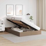  Otomanski krevet s pohranom Kapućino 140 x 200 cm Lažna koža | shoptok.hr