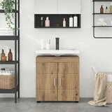 vidaXL Kabinet za umivalnik v kopalnici z vrati TULUM artisan hrast | Shoptok.si
