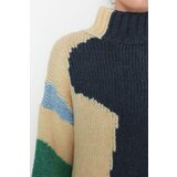 Trendyol Blue Color Block Knitwear Pullover Sweater | Shoptok.si