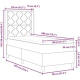  Podloga za krevet s madracem - siva 80x200 cm tkanina | shoptok.hr