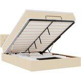  Otomanski krevet s madracem i LED krem 140x190 cm tkanine | shoptok.hr