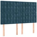  s oprugama i madracem tamnoplavi 140x190 cm baršunasti | shoptok.hr