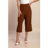 Fenzy Kapri Hlače Većih Veličina, Smeđe | shoptok.hr