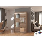 ADRK Klizni ormar s ogledalom i LED rasvjetom LUGANO, 120 cm - HRAST TARTUF | shoptok.hr