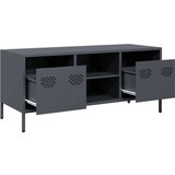 vidaXL TV omarica antracitna 101,5x39x43,5 cm hladno valjano jeklo | Shoptok.si
