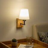 Brilagi - Zidna lampa NUBILA WOOD 1xE27/25W/230V hrast/bela | Eponuda.com