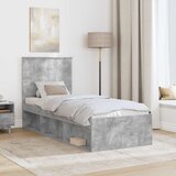  Krevetna konstrukcija s uzglavljem Betonska siva 75 x 190 cm | shoptok.hr