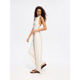 Reserved Hlače od žakarda - krem | shoptok.hr