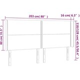  Uzglavlje s ušima tamnozeleno 203x16x118/128 cm baršunasto | shoptok.hr