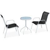 3-dijelni bistro set čelični crni | shoptok.hr