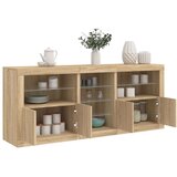 vidaXL Komoda z LED lučkami sonoma hrast 162x37x67 cm | Shoptok.si