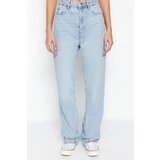 Trendyol Blue High Waist Long Straight Jeans | Shoptok.si