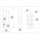 Hanah home polica za knjige luisa oud oak | ePonuda.com