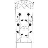  Vrtna Ograda Rešetkasti 3 pcs Crna 112 x 40 cm Čelik | shoptok.hr