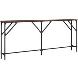Maison Chic konzolna miza - miza ob steni rjav hrast 180x23x75 cm inženirski les, (21785863) Cene