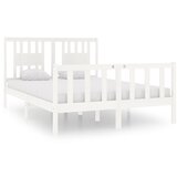 Furnova Posteljni okvir bel iz trdnega lesa 135x190 cm, (21939089) | Shoptok.si