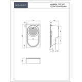 AQUAART kada ambra 120 s/o sjedeća akrilna kada s oblogom 1200X700X400 | shoptok.hr