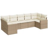  7-dijelni set vrtnih sofa od poliratana s jastucima bež | shoptok.hr
