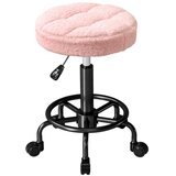Nesta Vrtljivi stolček z nastavljivo vi&amp;scaron;ino, delovni stolček 50&amp;ndash;66 cm, 360&amp;deg; vrtljiv, pisarni&amp;scaron;ki stolček za salon, masažo in spa, roza, (5000493992) Slike
