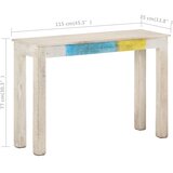  Konzolni stol bijeli 115 x 35 x 77 cm od grubog drva manga | shoptok.hr