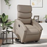 Maison Chic Električni naslanjač - Relax naslanjač s funkcijo vstajanja kapučino umetno usnje, (22062319) | Shoptok.si