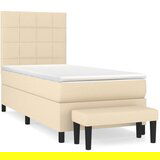 The Living Store Box spring postelja z vzmetnico krem 80x200 cm blago - Box Spring Postelja, (21503858) | Shoptok.si