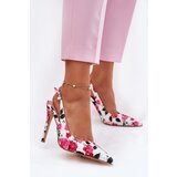 Boto Embellished High Heels Sandals With Roses White Vevessa | shoptok.hr